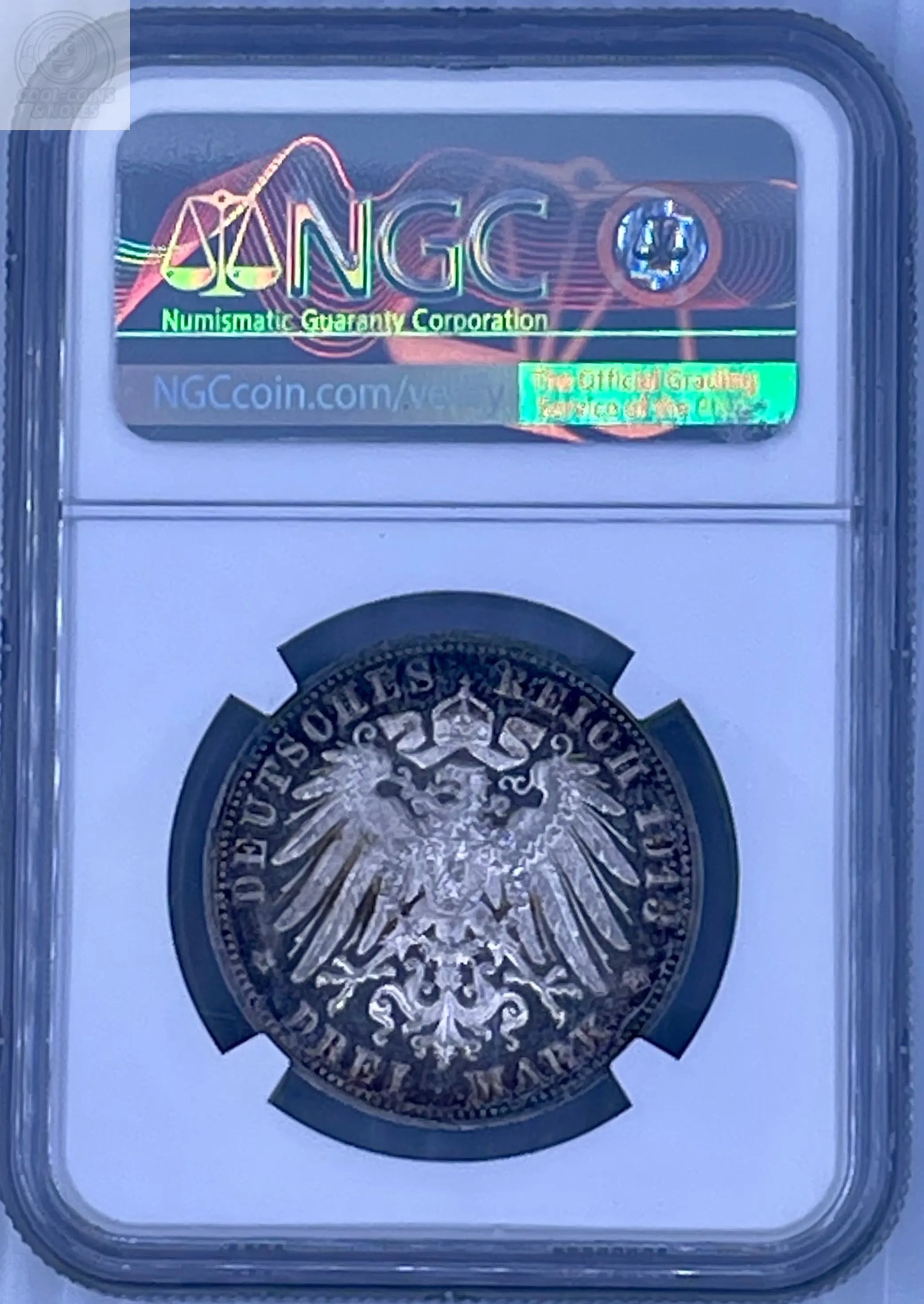 Germany, Saxony, 3 Mark 1913-E (Leipzig Battle) Silver, NGC MS66 Cool Coins & Notes